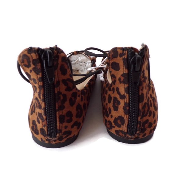 Girls Leopard Print Flats Size 5 WS2208 - Picture 5 of 7